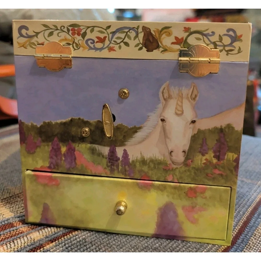 Adorable Enchantmints Unicorn Horse Music Box, Multicolored Used Many Drawers